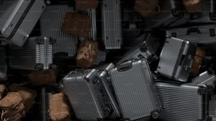 a pile of luggage sitting next to each other