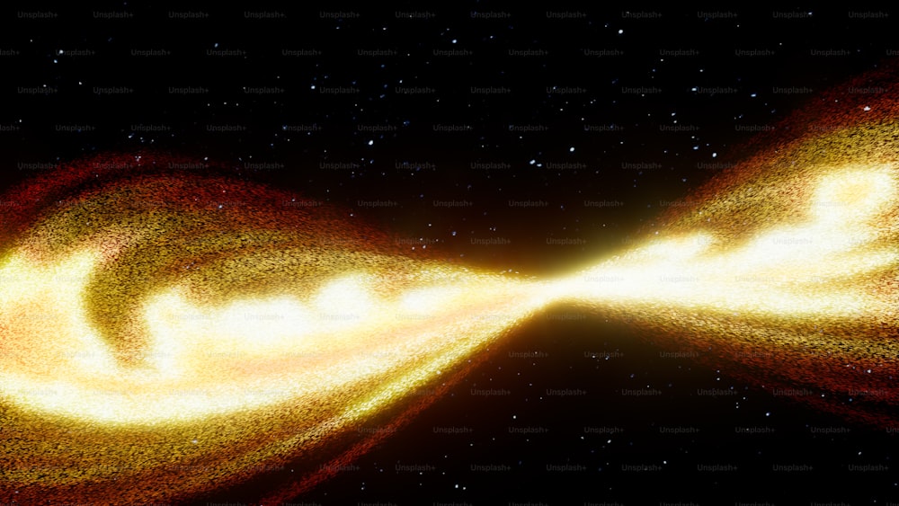 an artist's impression of a black hole in space
