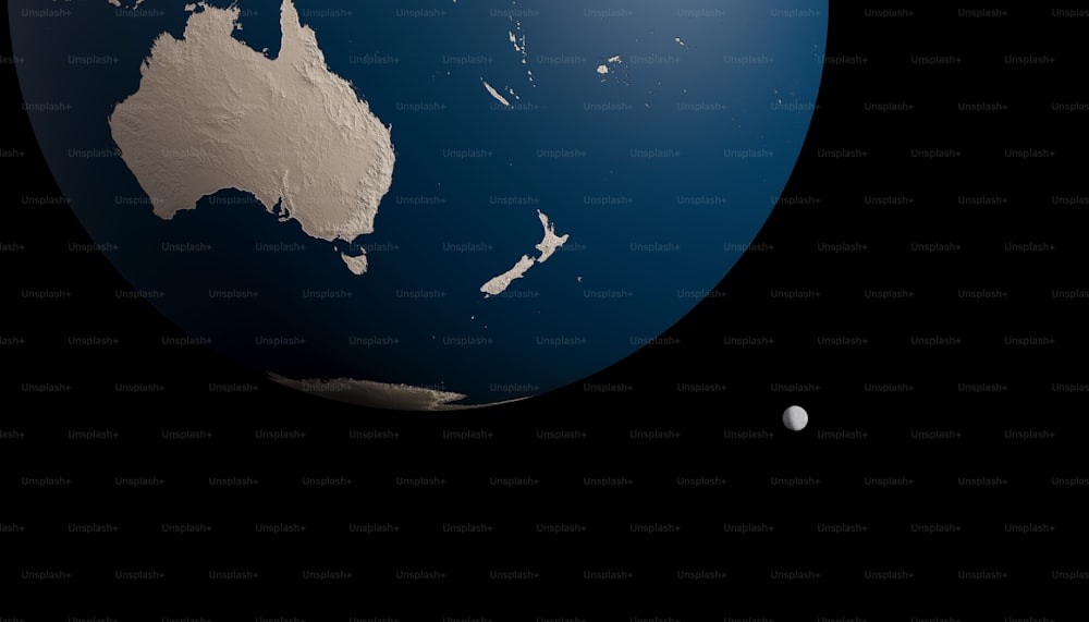 Un'immagine della Terra con la Luna sullo sfondo