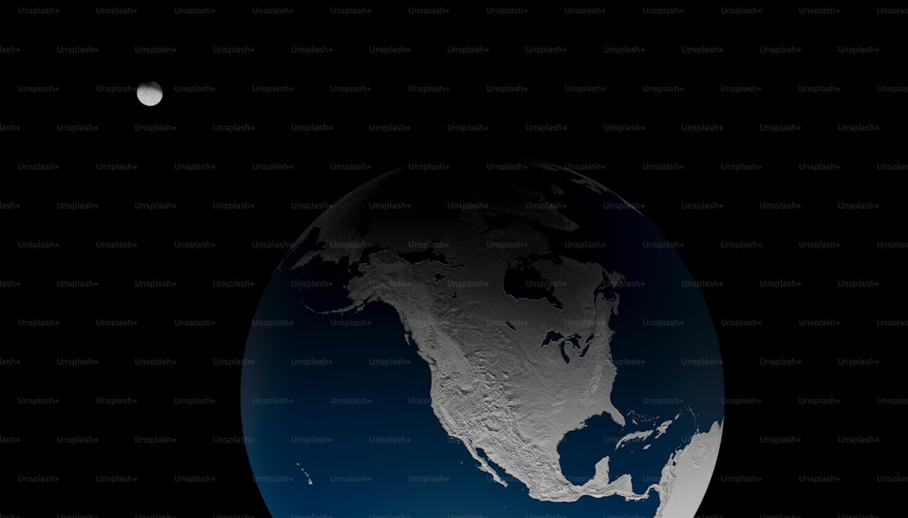 Una imagen de la Tierra y la Luna tomada desde el espacio