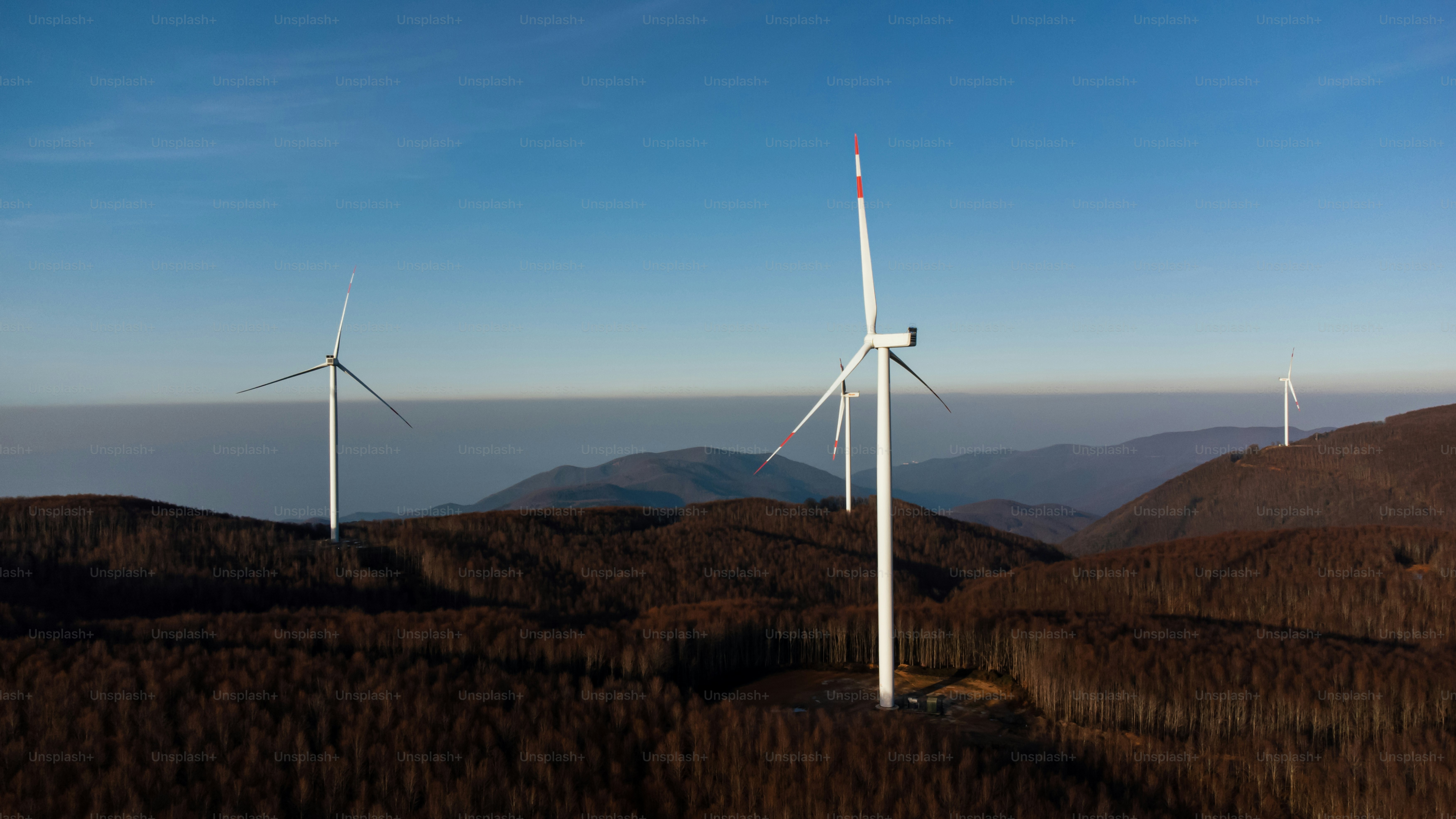 A group of wind turbines on a hill photo – Electricity Image on Unsplash