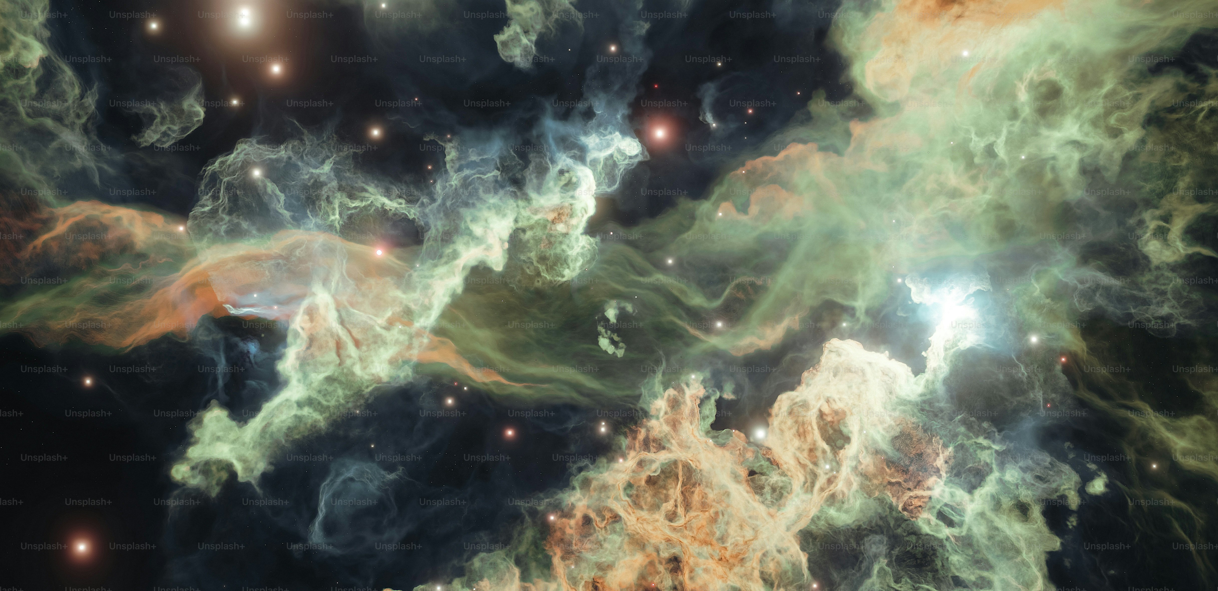 Une image d’un espace très coloré avec beaucoup d’étoiles