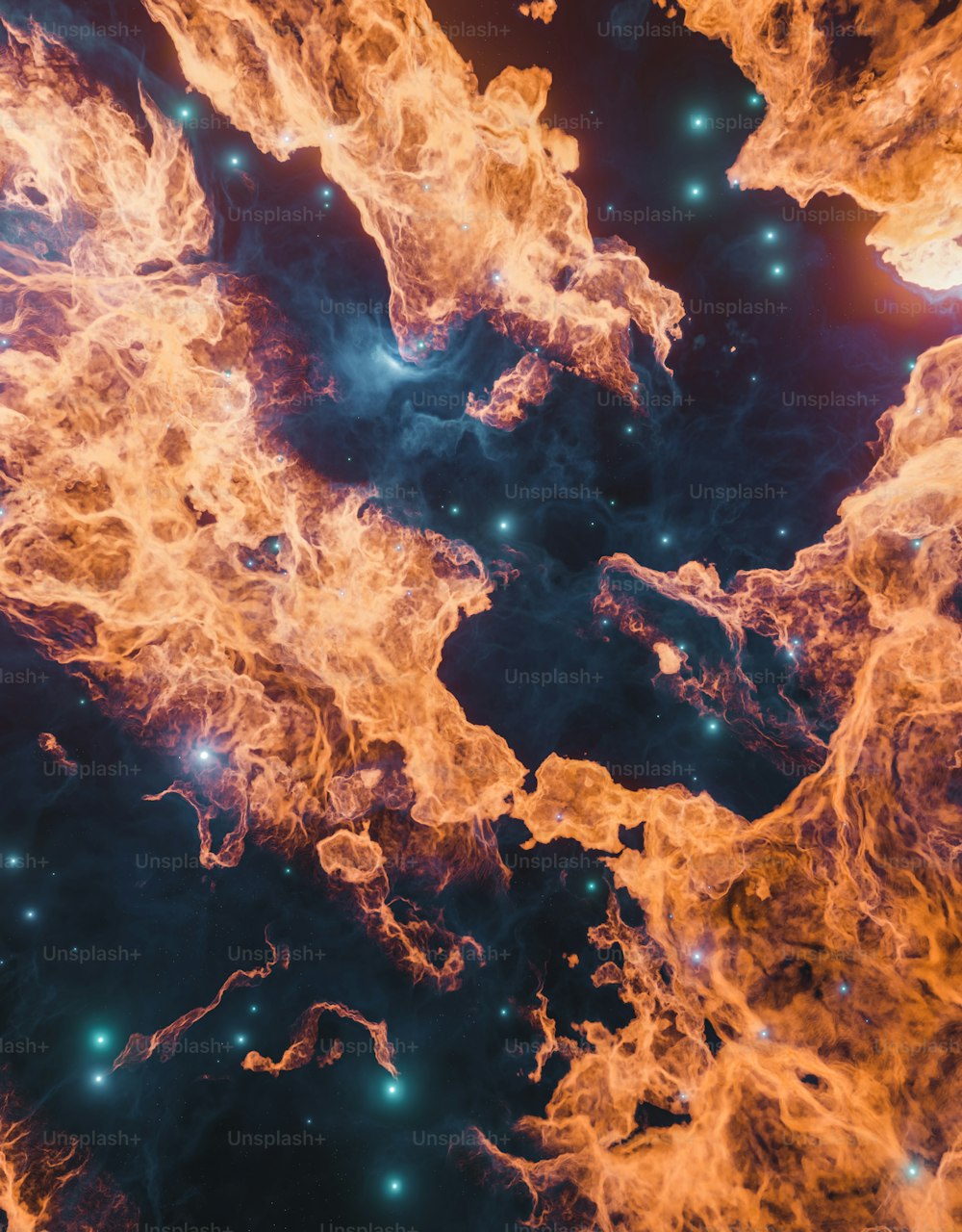 Ein computergeneriertes Bild eines Sternhaufens
