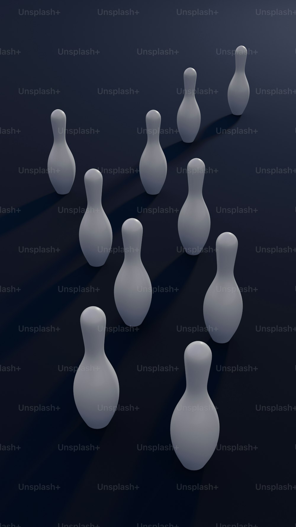 a group of white vases sitting next to each other