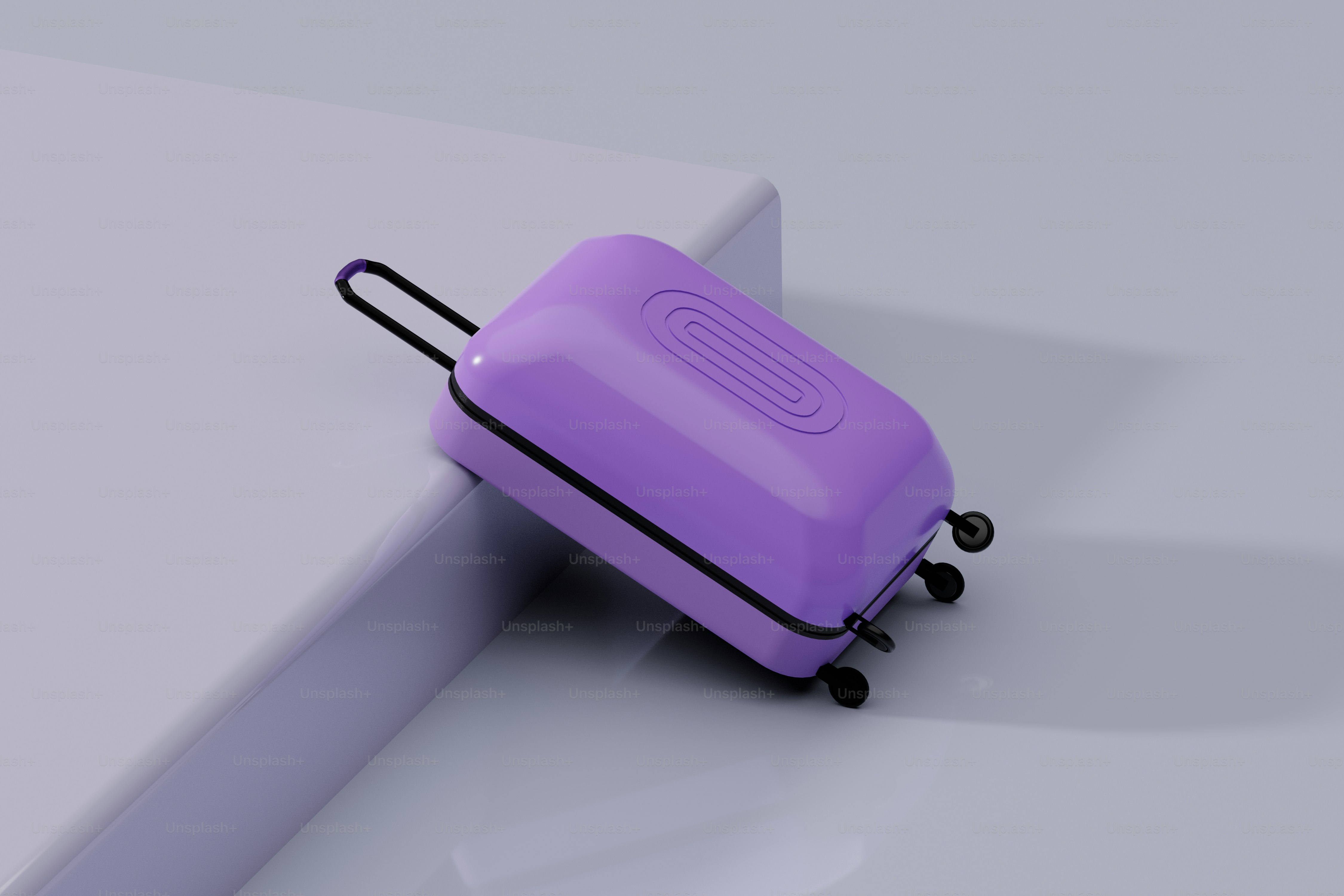 Purple luggage bag