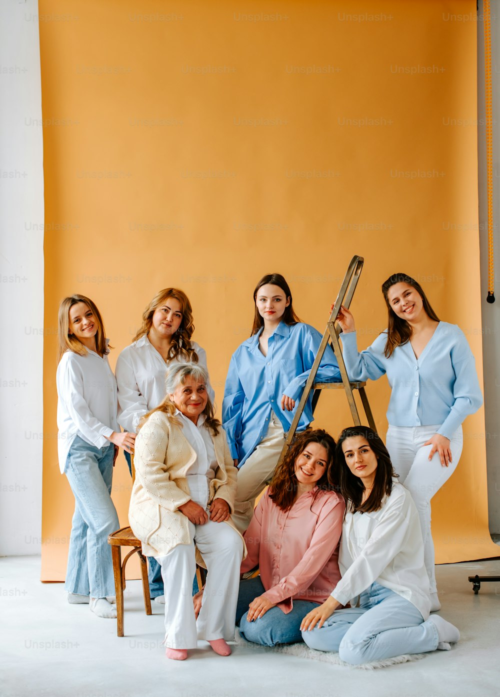 a group of women posing for a picture