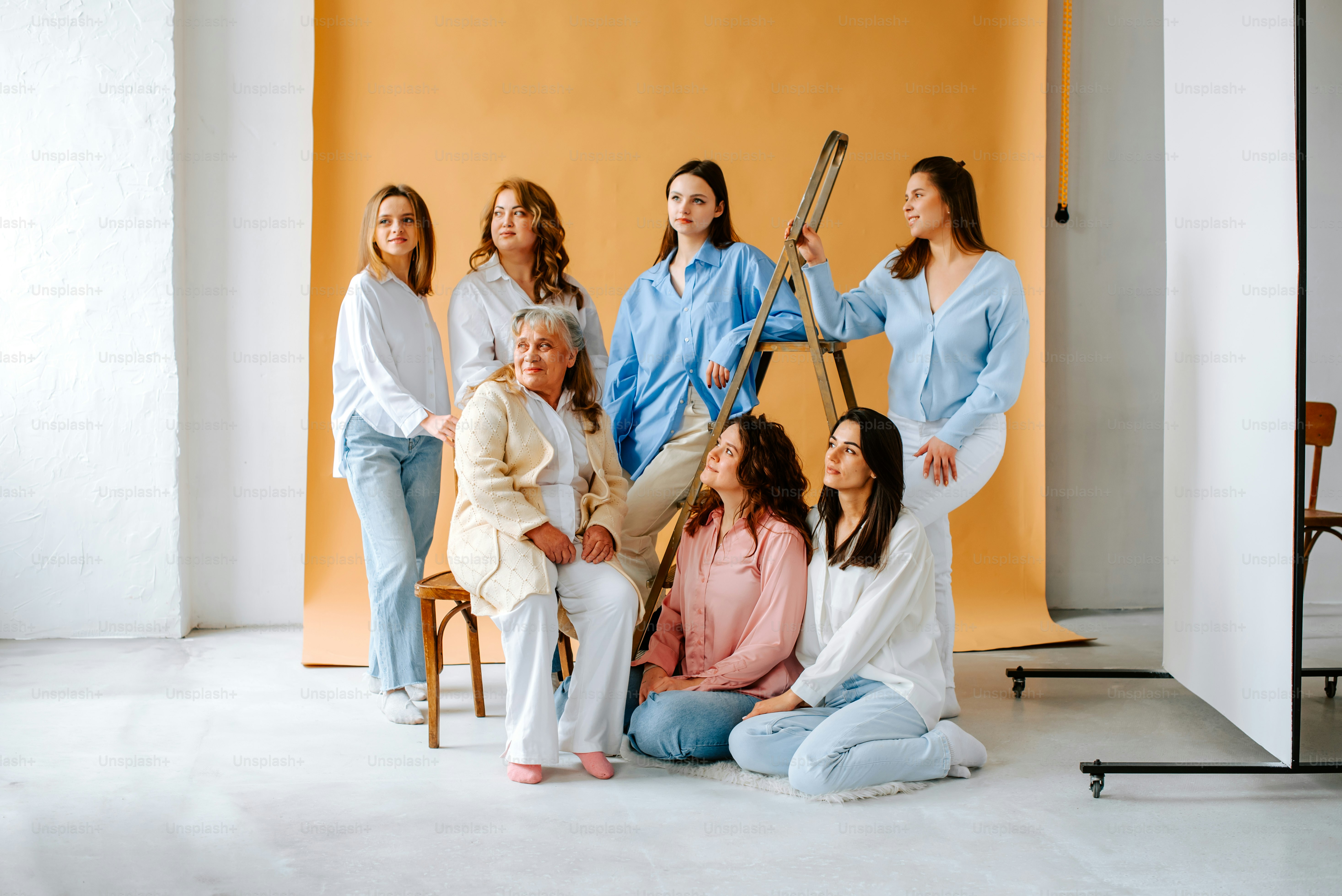 a group of women posing for a picture