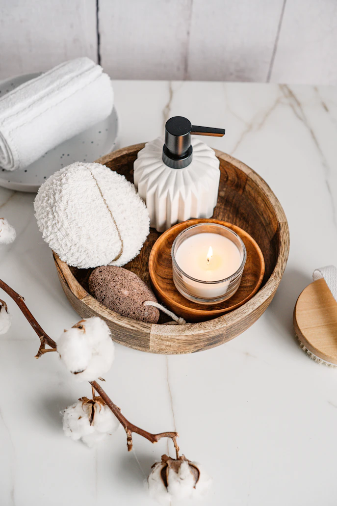 Marble Candle Holder in Luxury Spa Bathroom Decor 2026