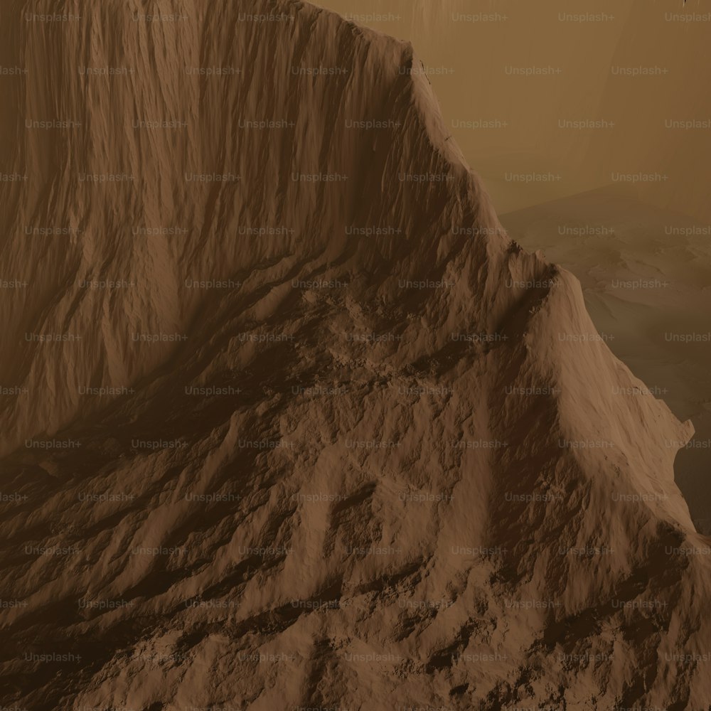 an artist's impression of a mountain in the desert