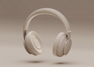 um par de fones de ouvido sentados um em cima do outro