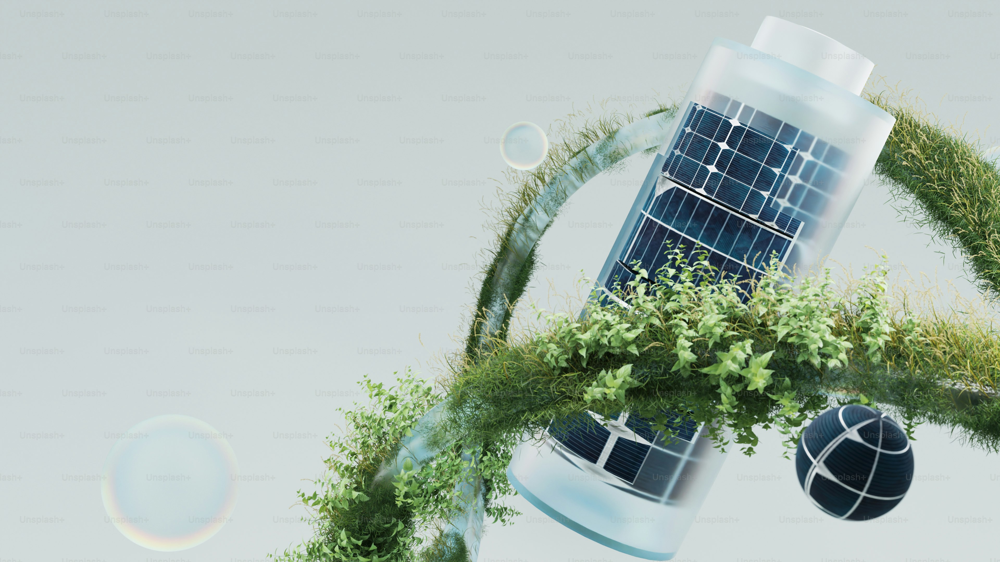 ソーラーパネルが上にある建物の写真