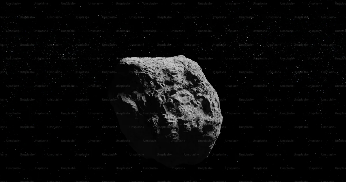 Dark Space Rocks A large rock in the middle of a black sky photo – Black space Image on ...