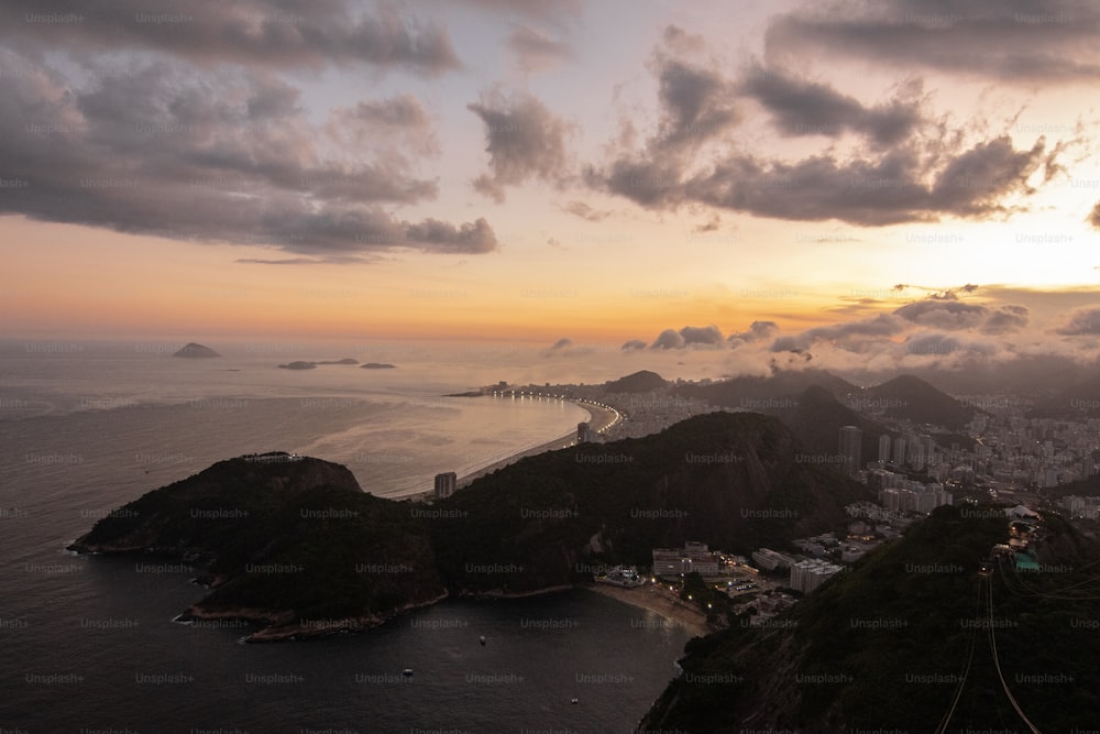 a view of a city and a body of water