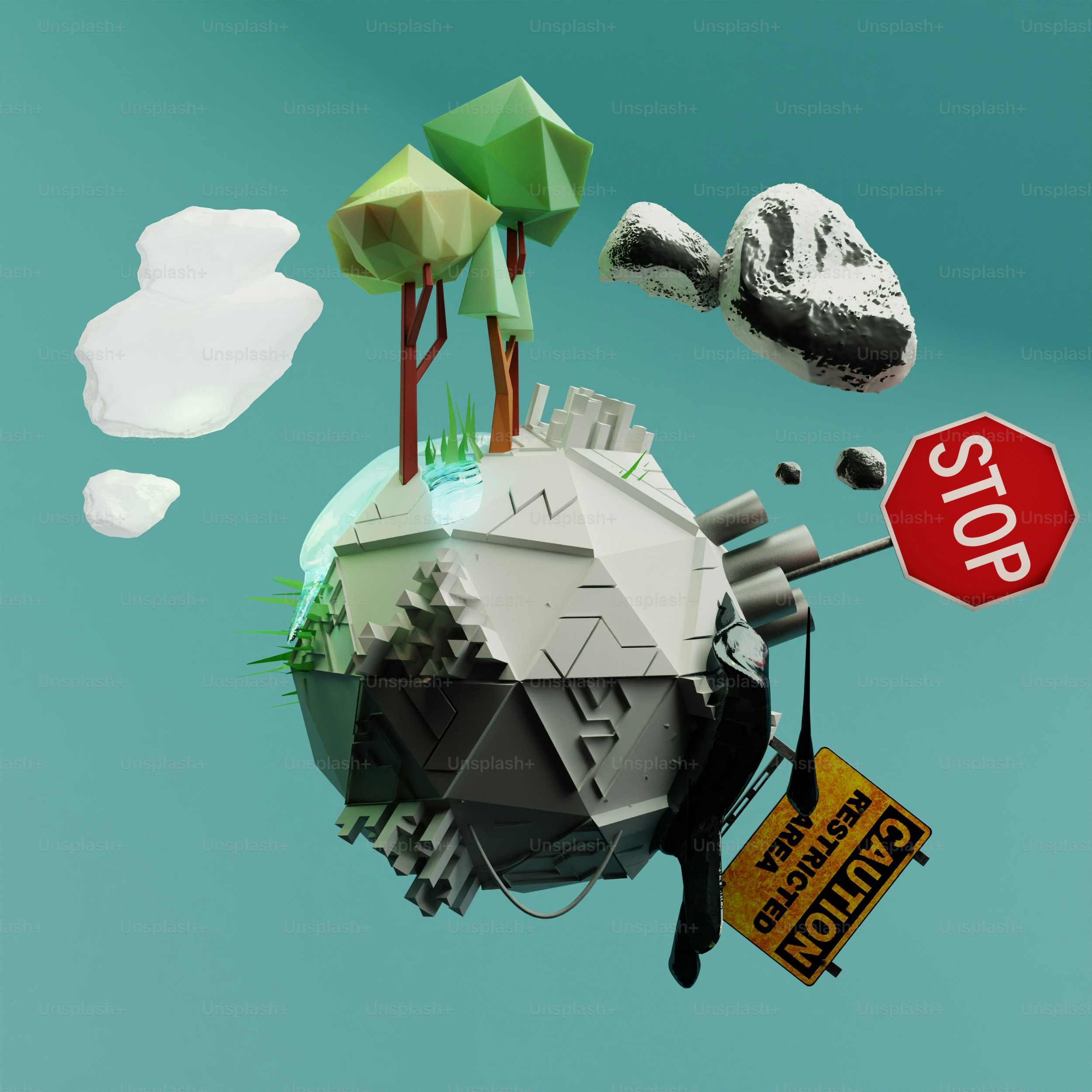 a picture of a stop sign and some trees