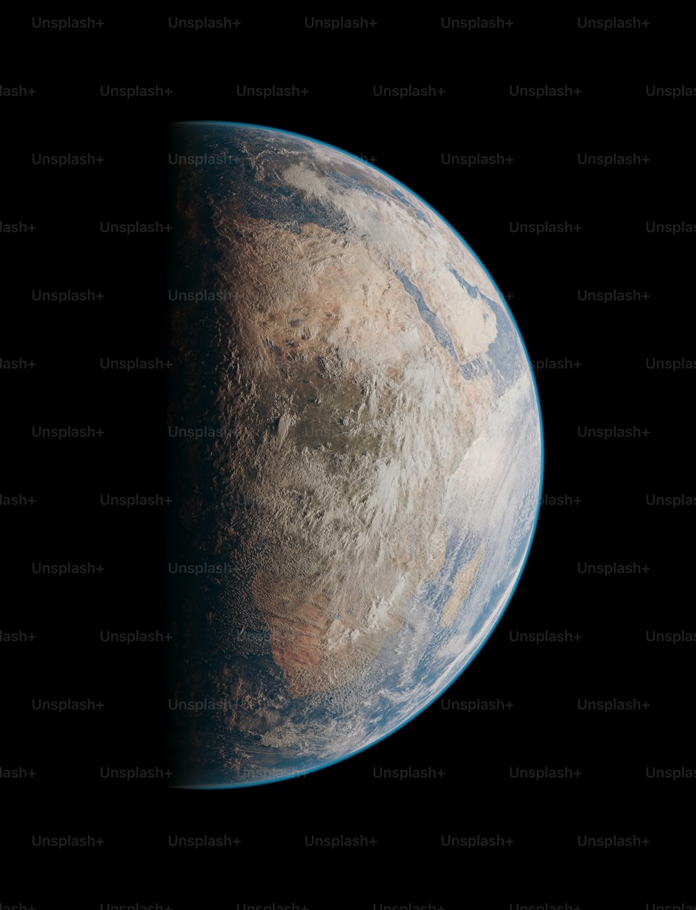 Una vista de cerca de la Tierra desde el espacio