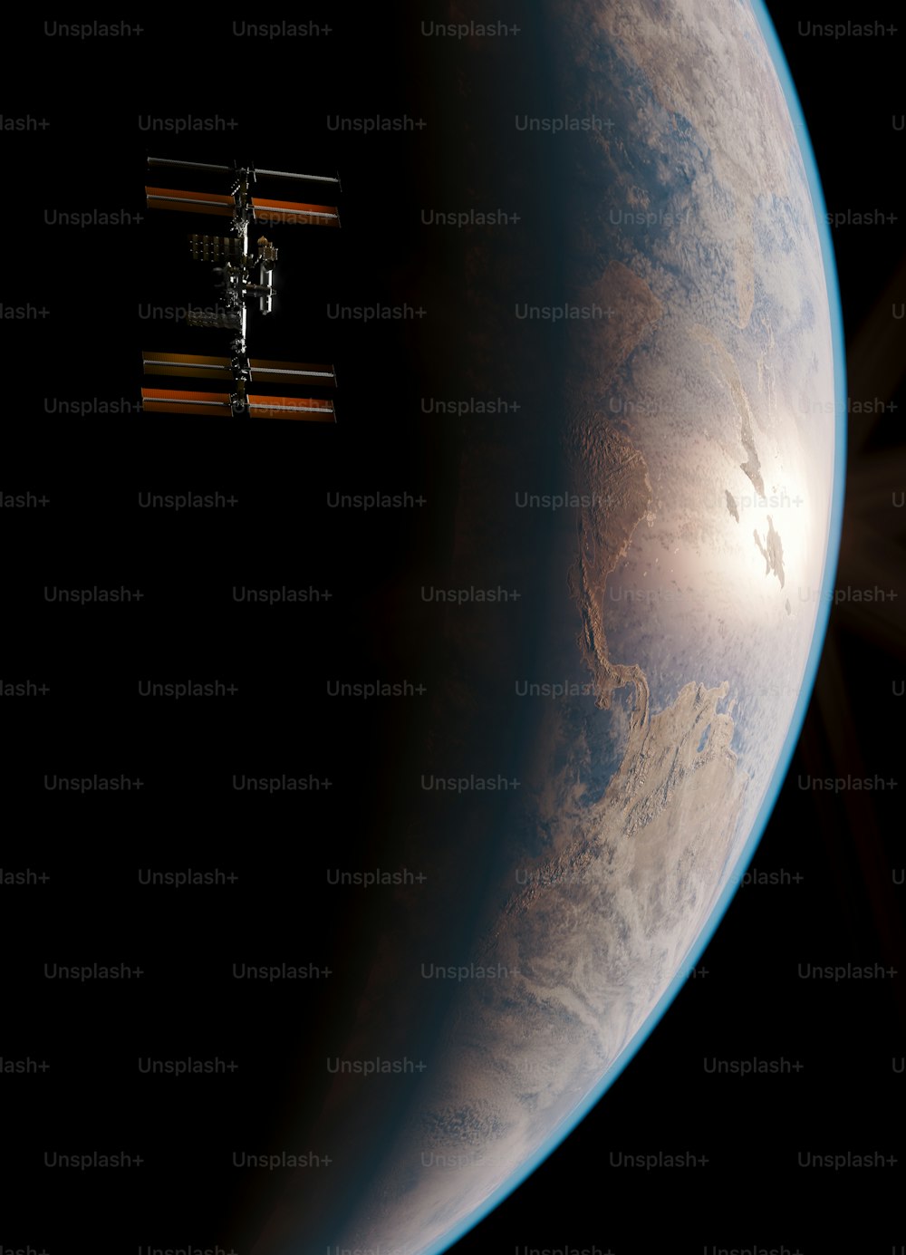 Représentation artistique d’un satellite dans l’espace