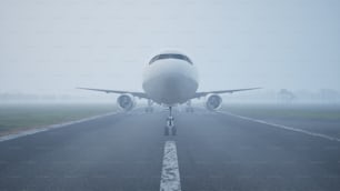 a large jetliner sitting on top of an airport runway