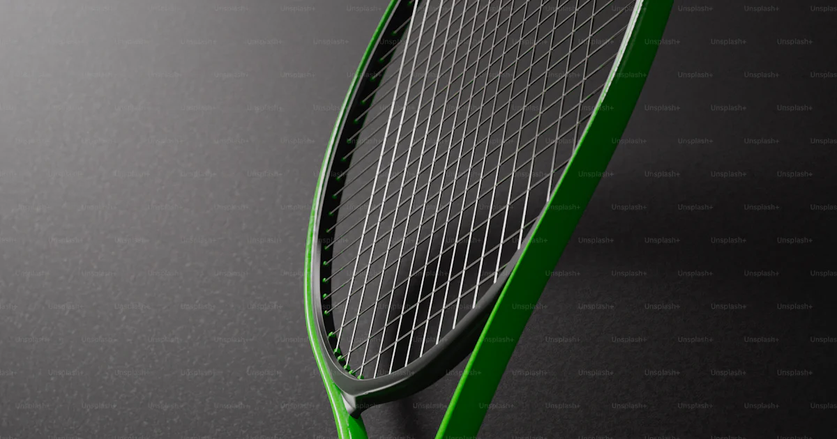 Picture Narrow Racket A close up of a tennis racket on a black surface photo โ Racket Image ...