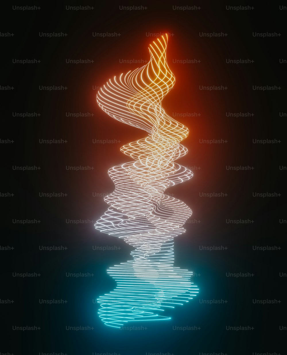 Ein abstraktes Bild einer Spirale im Wasser