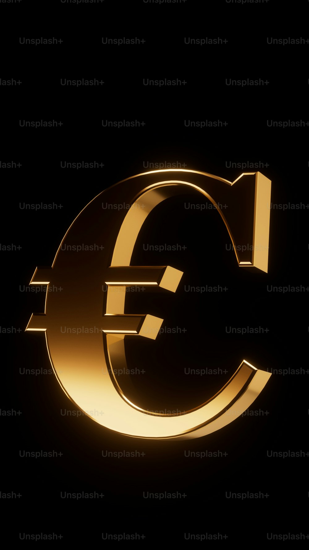 a gold letter g on a black background