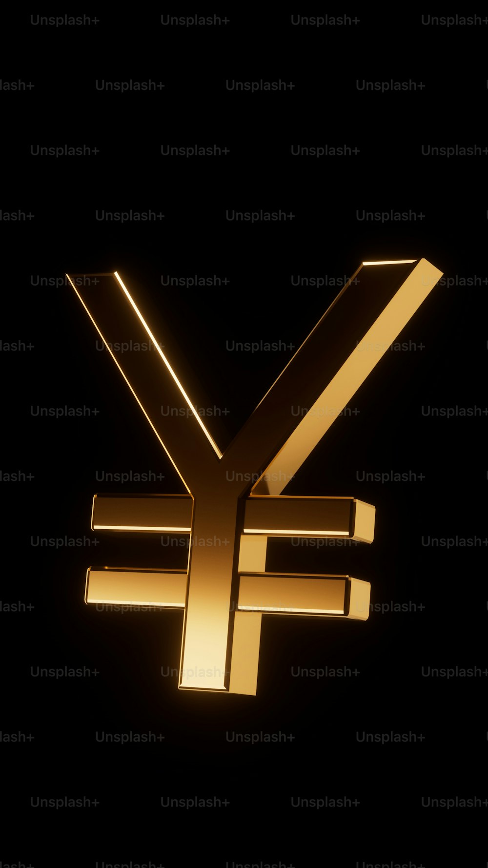 a gold sign with a black background
