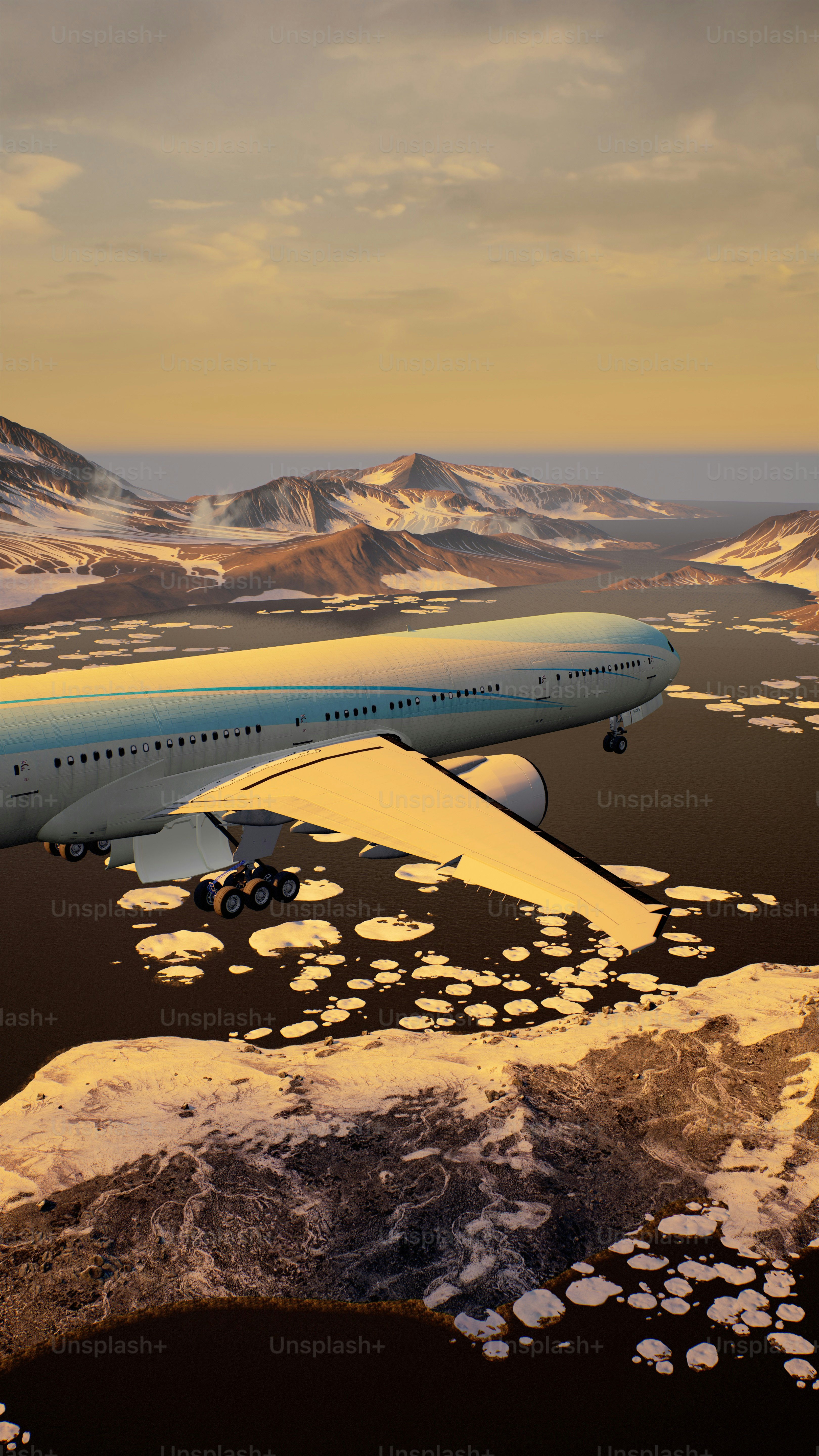 a large jetliner flying through a cloudy sky