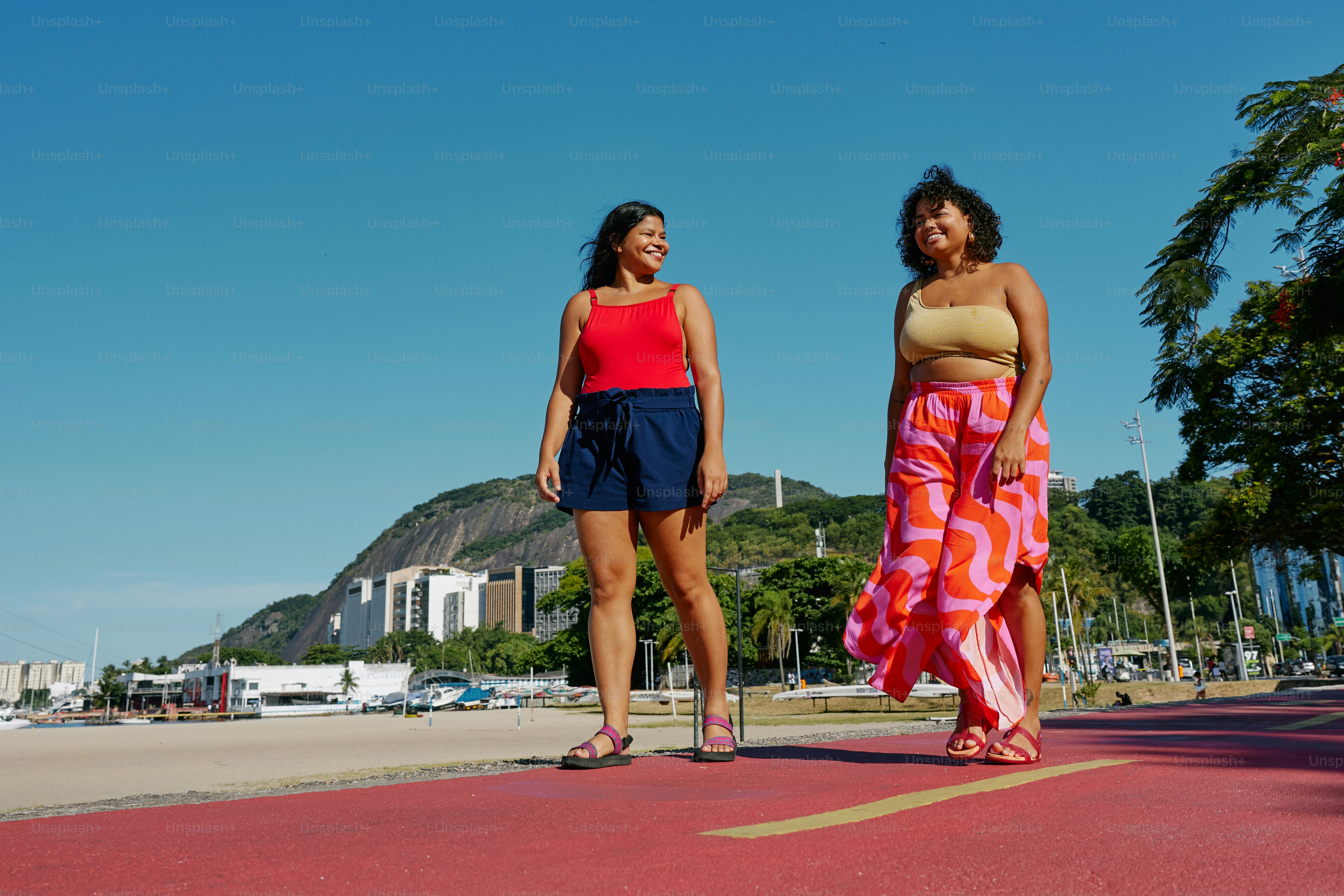 a couple of women standing next to each other