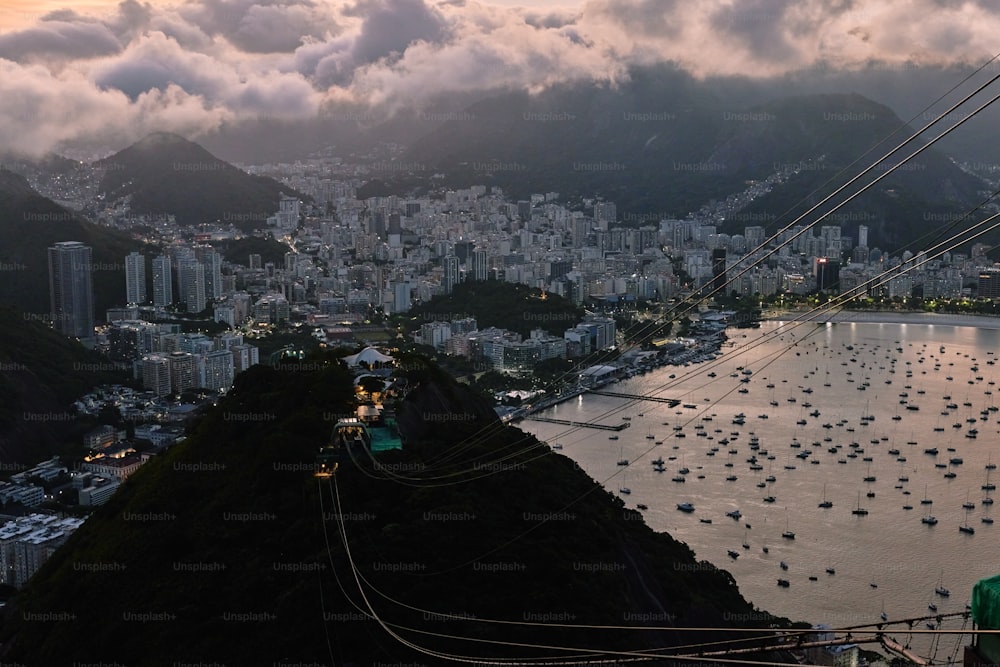 a view of a city from the top of a hill