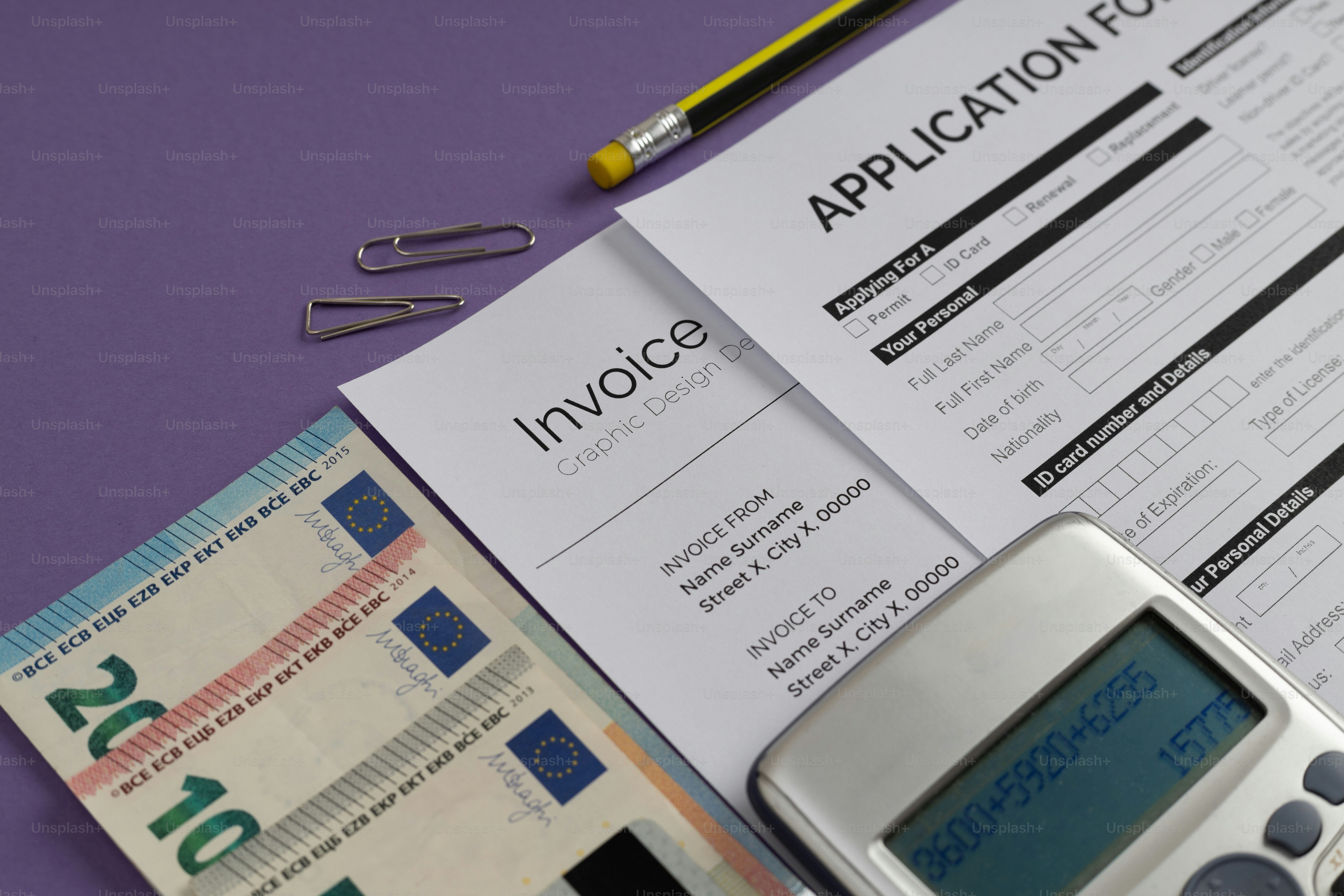 a calculator sitting on top of a piece of paper