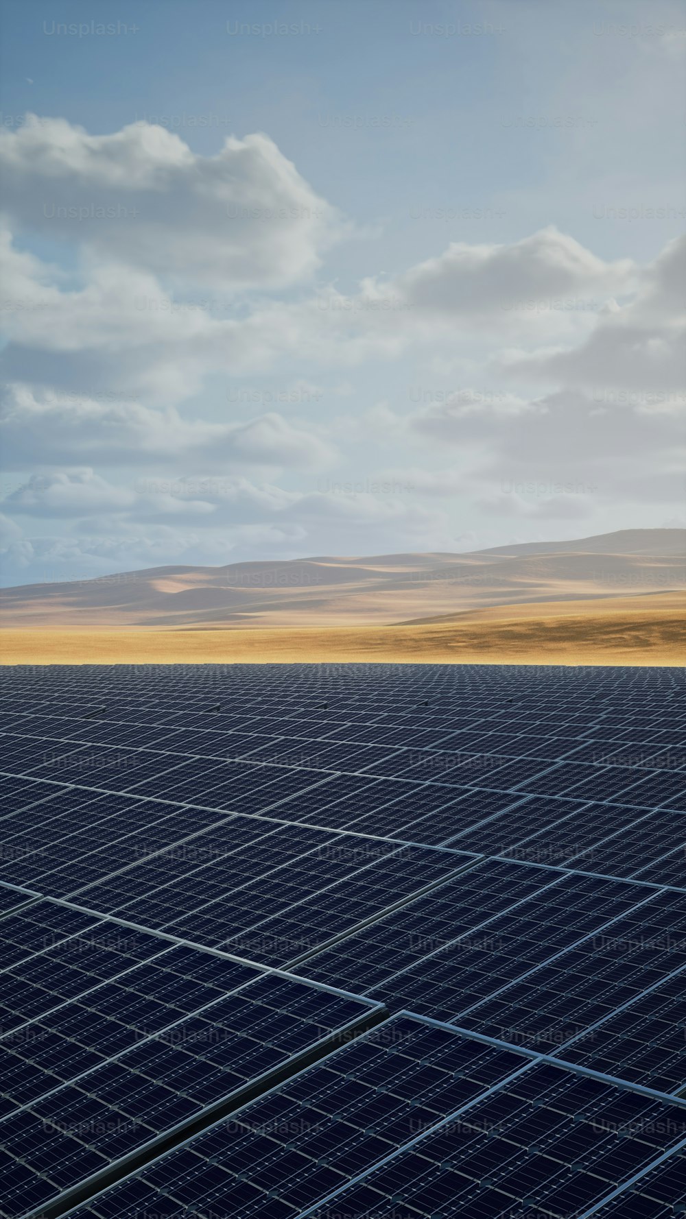 a large solar panel in the middle of a desert