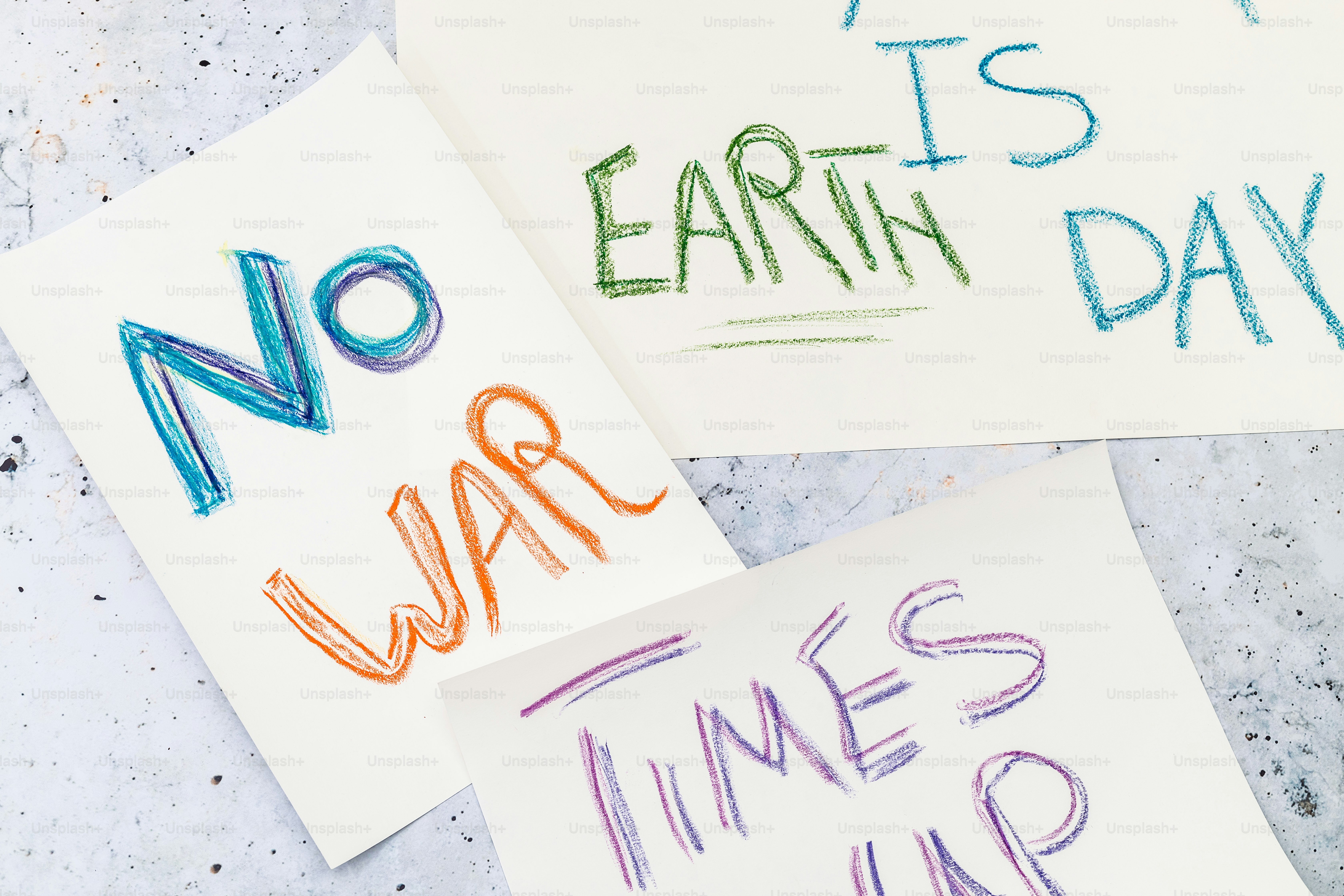 a couple of signs that are on a table