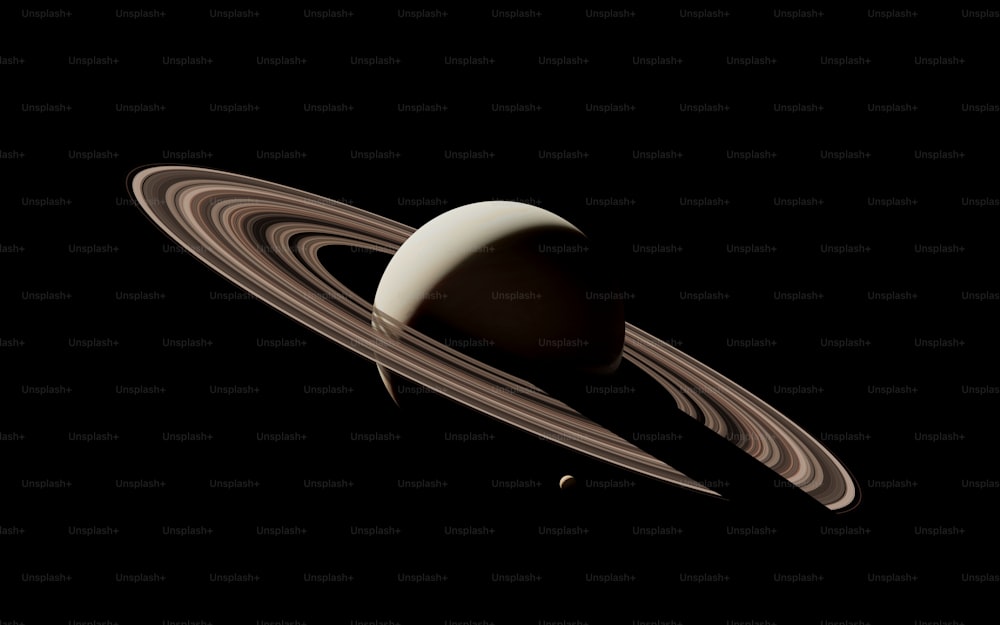 土星の土星がこのアーティストのレンダリングに示されています