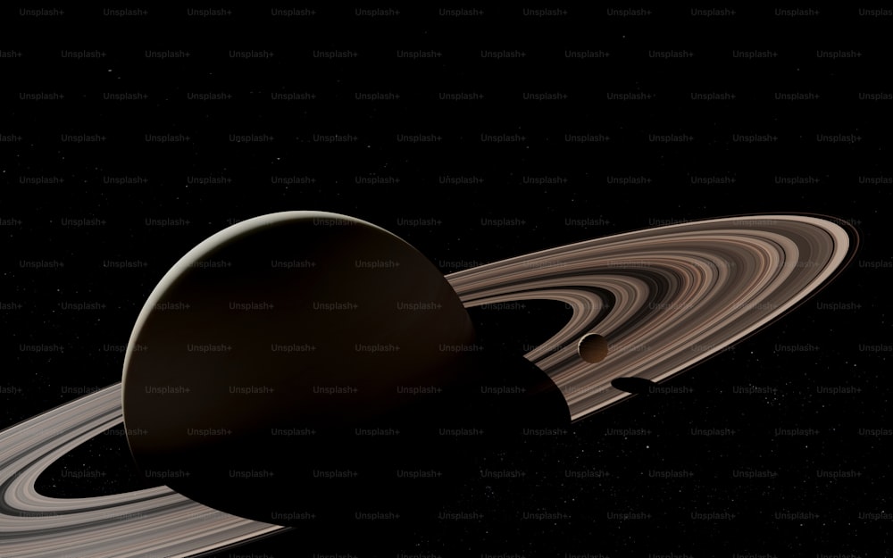 Una representación artística de Saturno y sus anillos