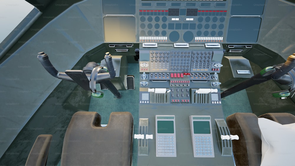 a computer generated image of a control room