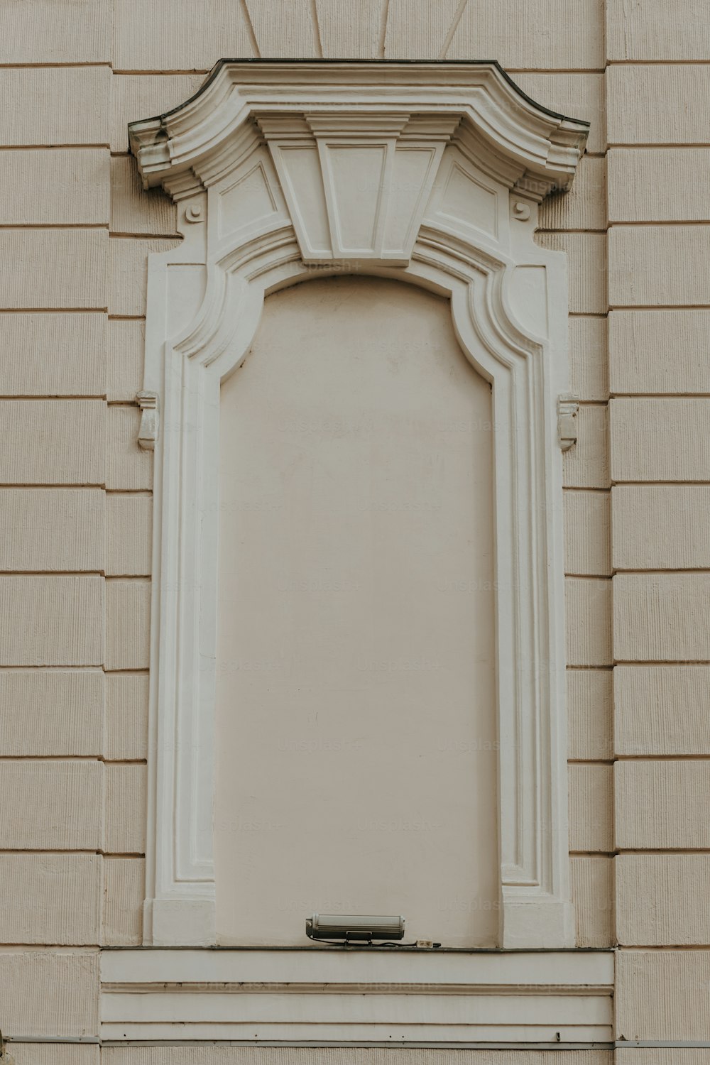 a window on the side of a building