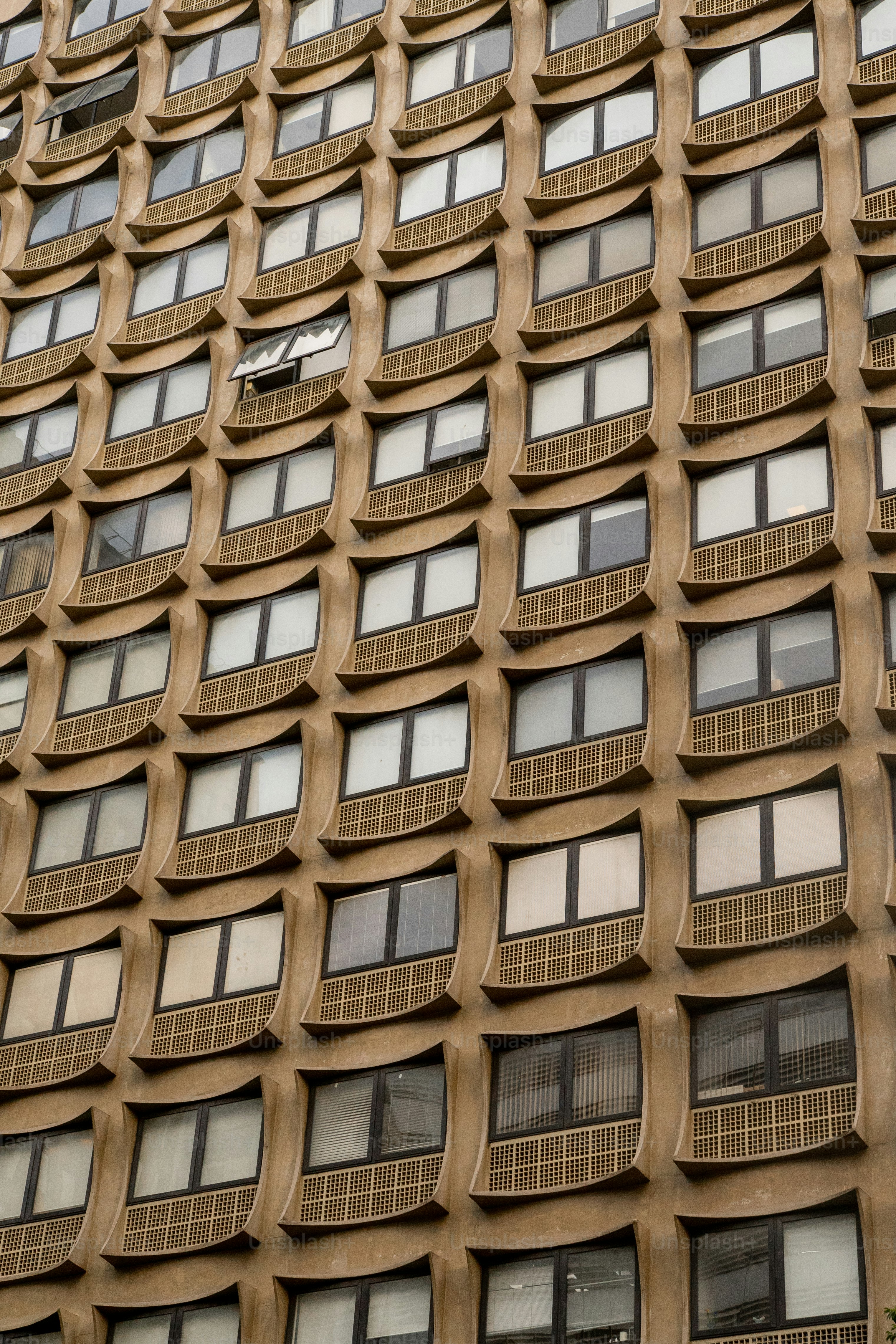a very tall building with lots of windows