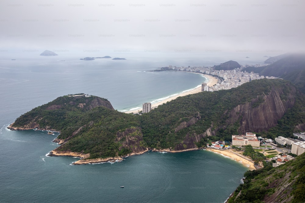 a large body of water surrounded by mountains