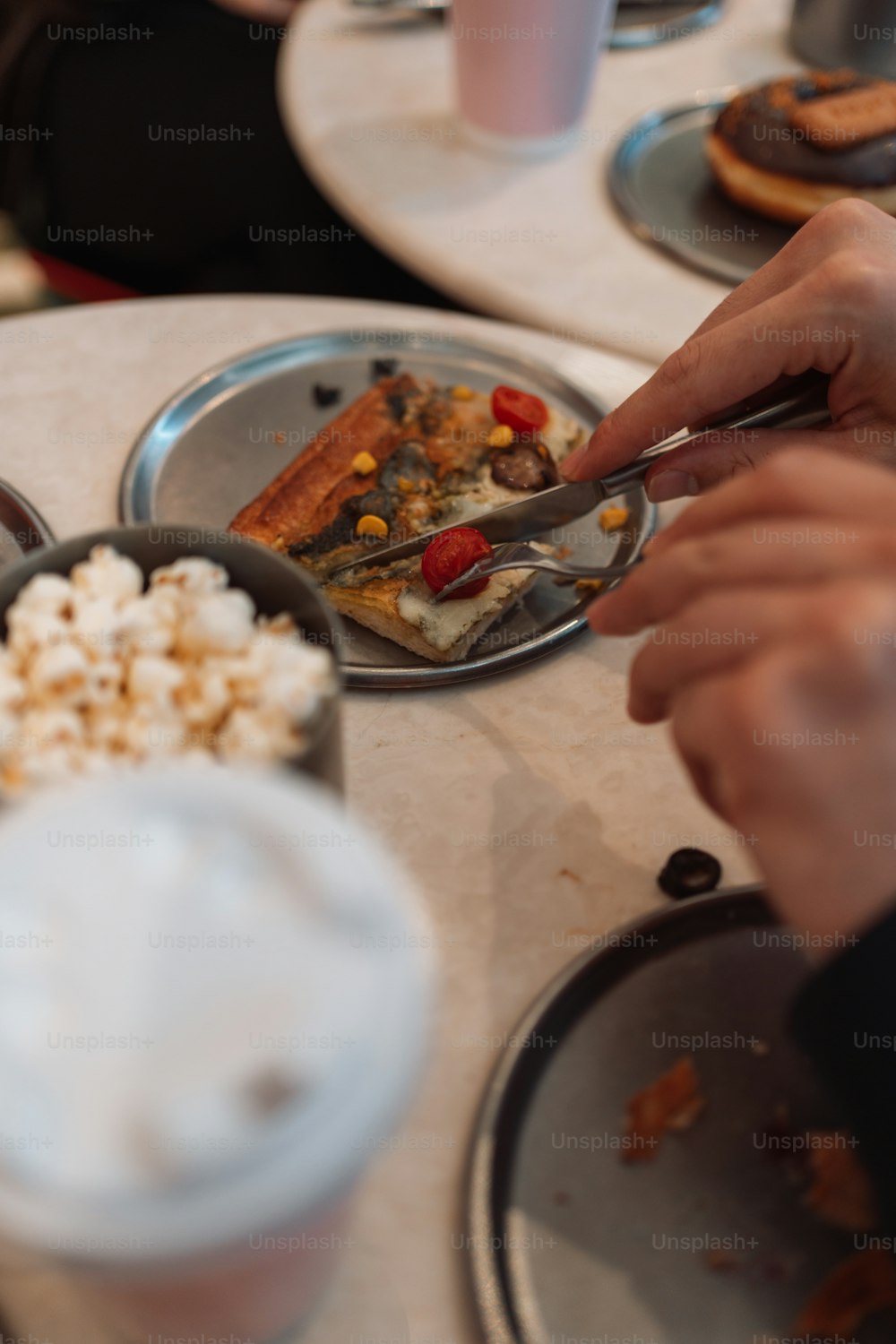 a plate of food on a table at a restaurant