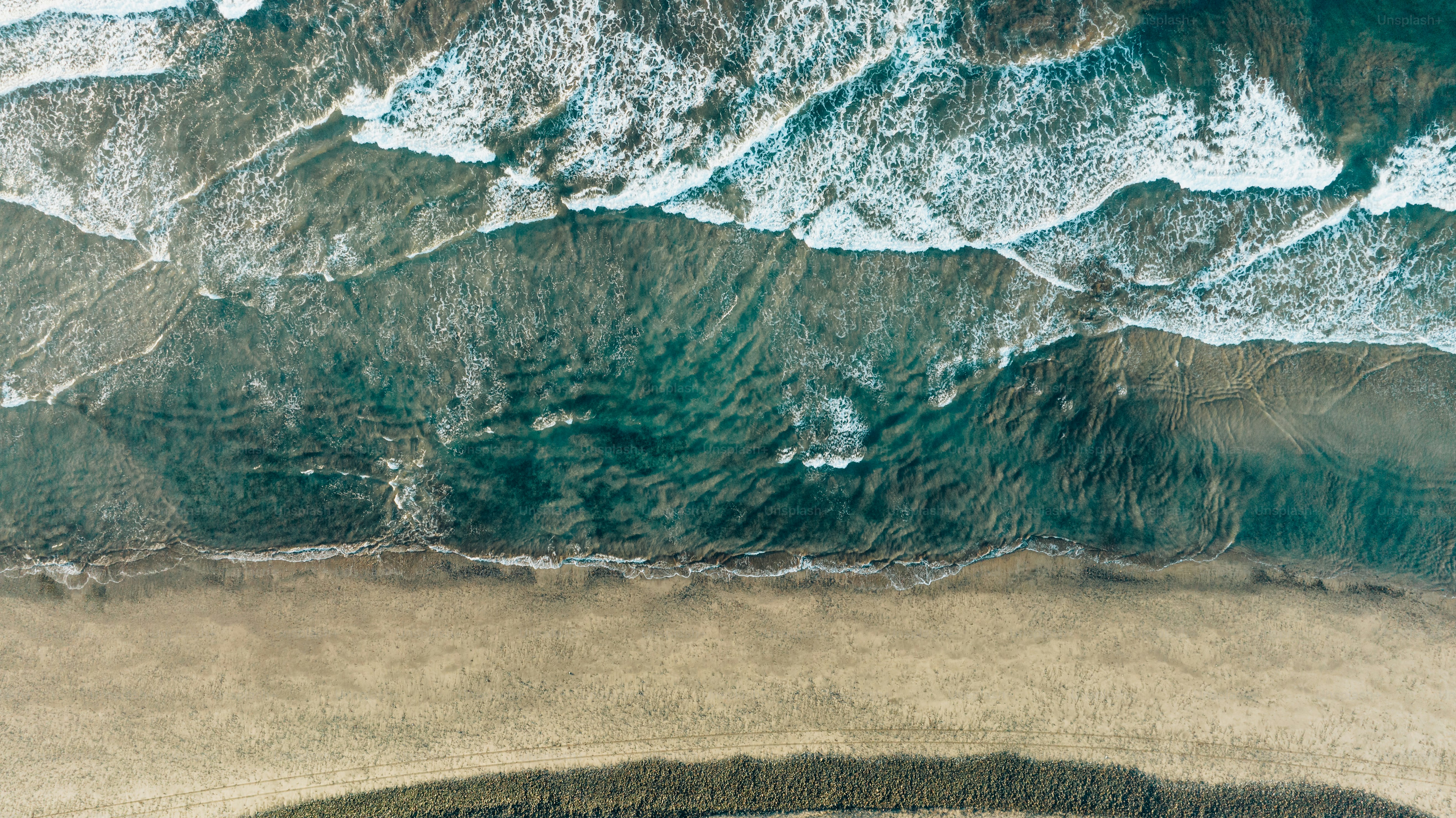 A bird's eye view of a beach and ocean photo – Briefsource-summer ...