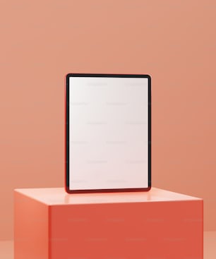 a square object with a white square on top of it