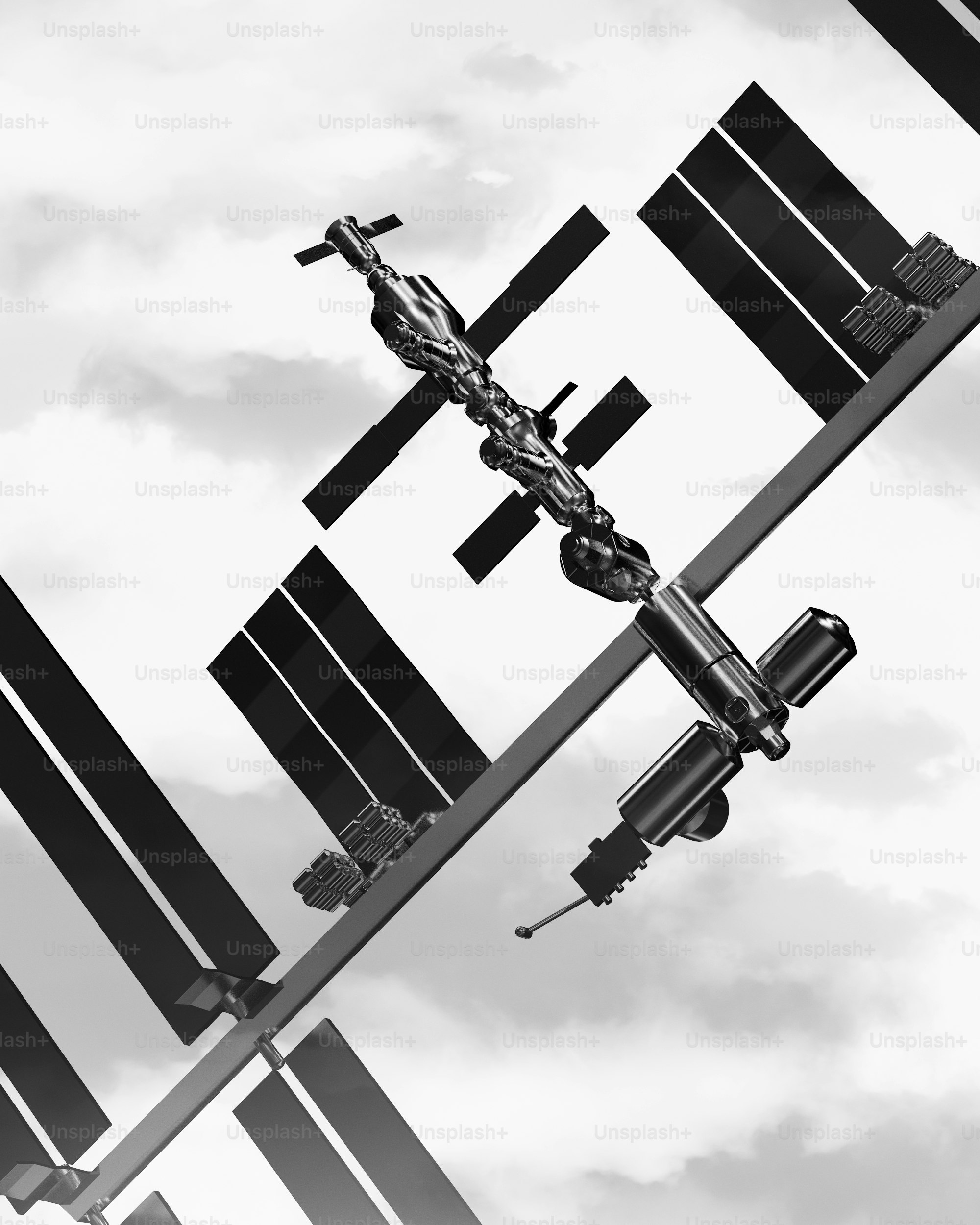 ein Schwarz-Weiß-Foto eines Kreuzes an einem Pfahl