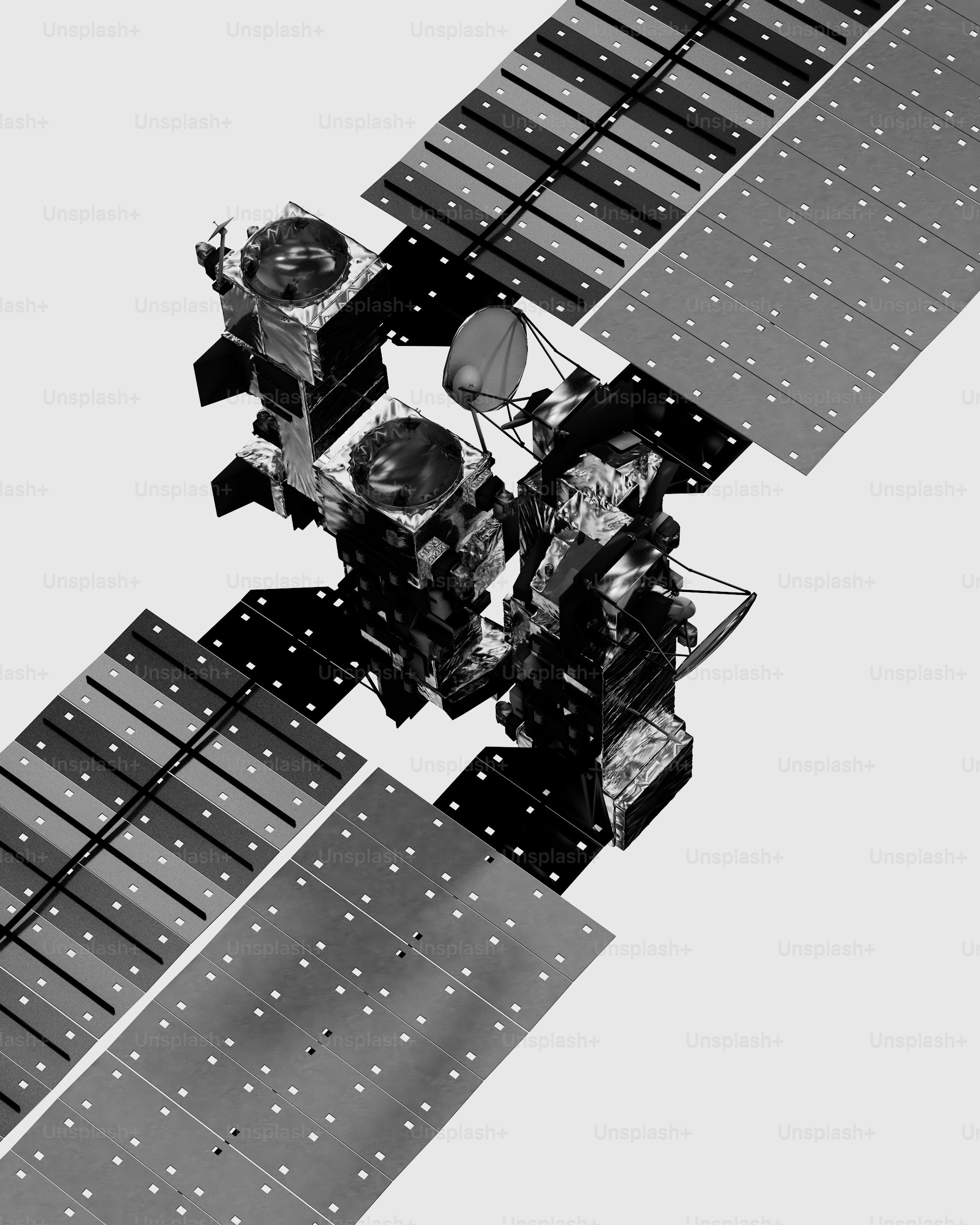 衛星の白黒写真