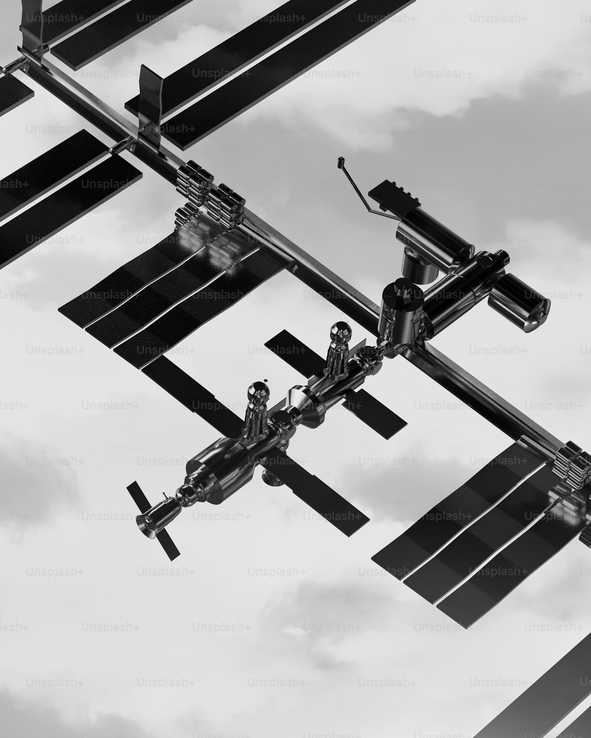 a black and white photo of a cell phone tower