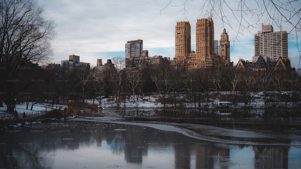 a view of a city from across a river