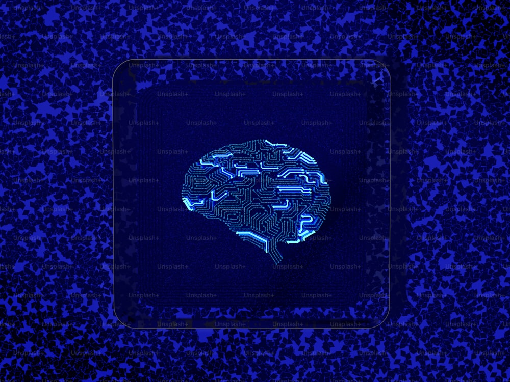 a computer circuit board in the shape of a brain