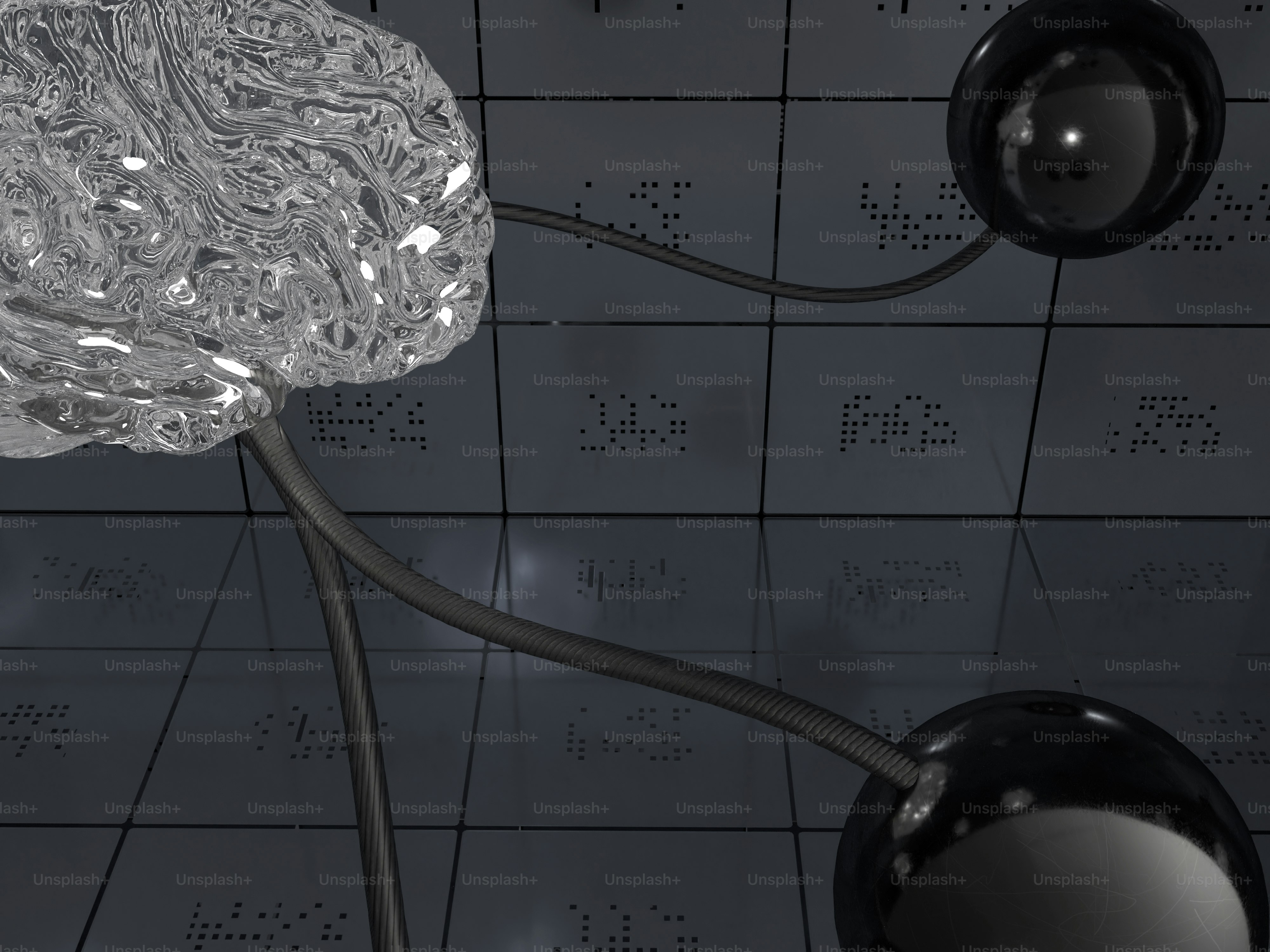 Una imagen generada por computadora de un cerebro en una habitación