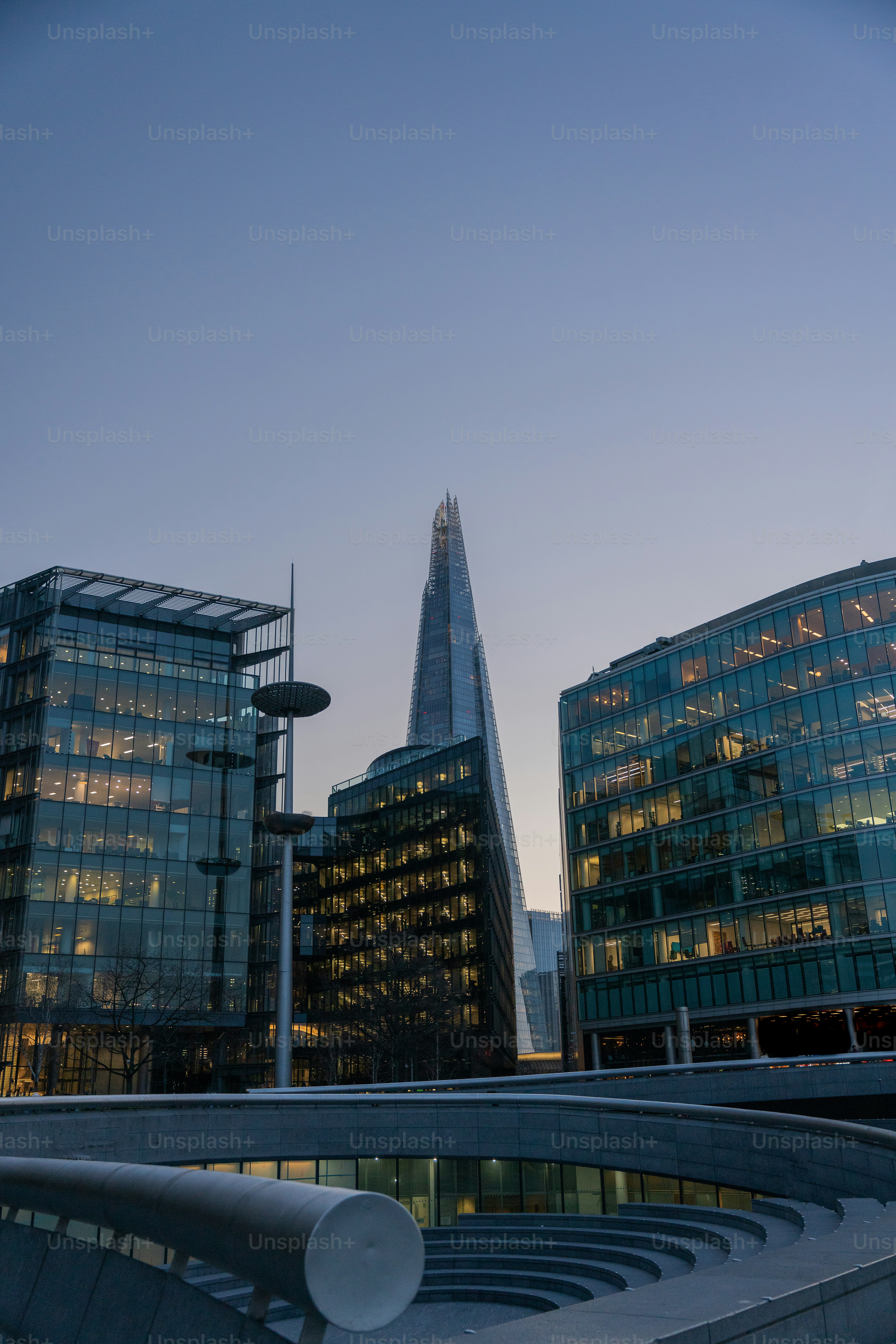the shard of a building in the city of london