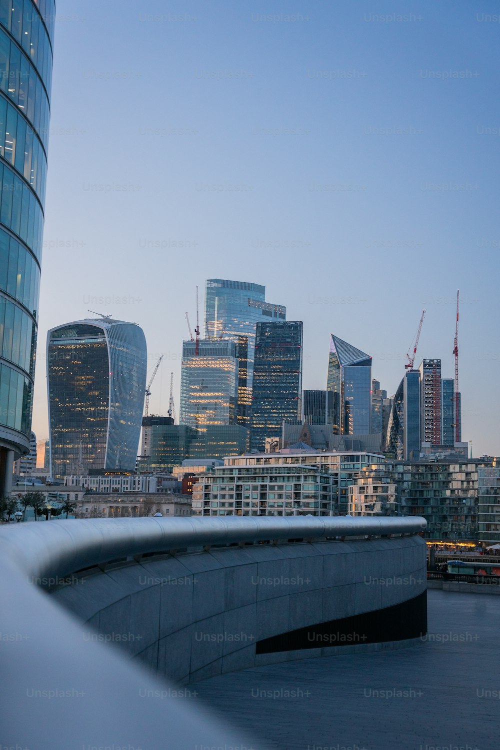 a view of the city of london from across the river