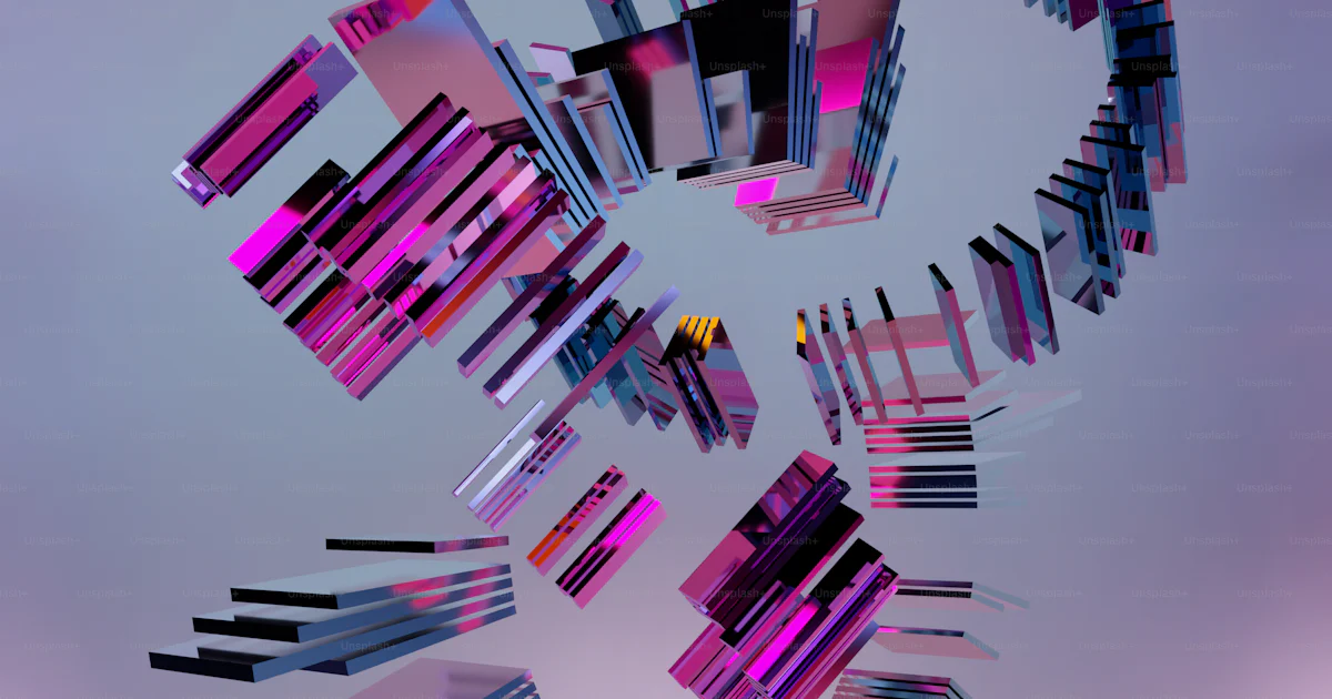 An abstract image of a number of objects floating in the air photo ...