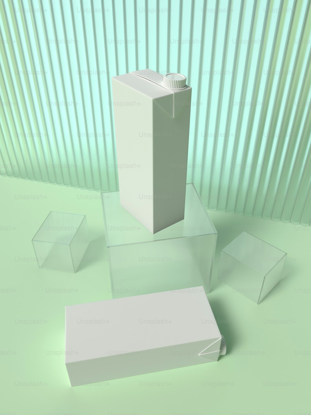 a white box sitting on top of a table